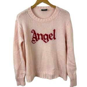 Wooden Ships Caprice Angel Knit Sweater Pink Sapphire Mohair Wool Slouchy Medium